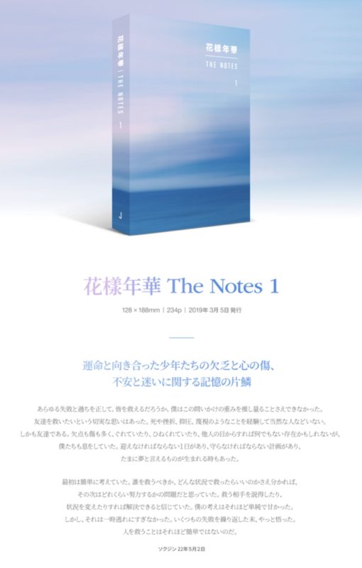 BTS そそっかしい 花様年華 THE NOTES 1,2 韓国語版 セット ノート付