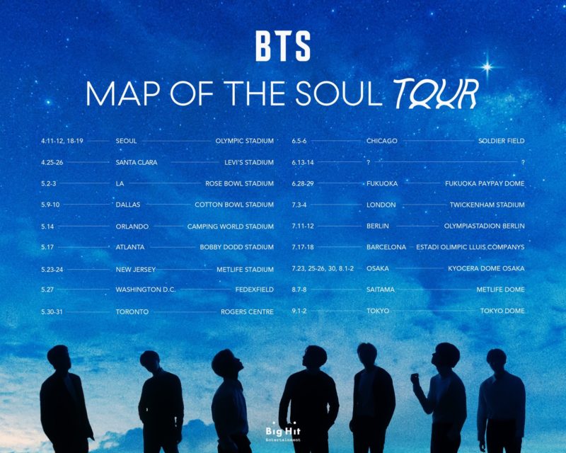 MAP OF THE SOUL TOUR　BTSツアー