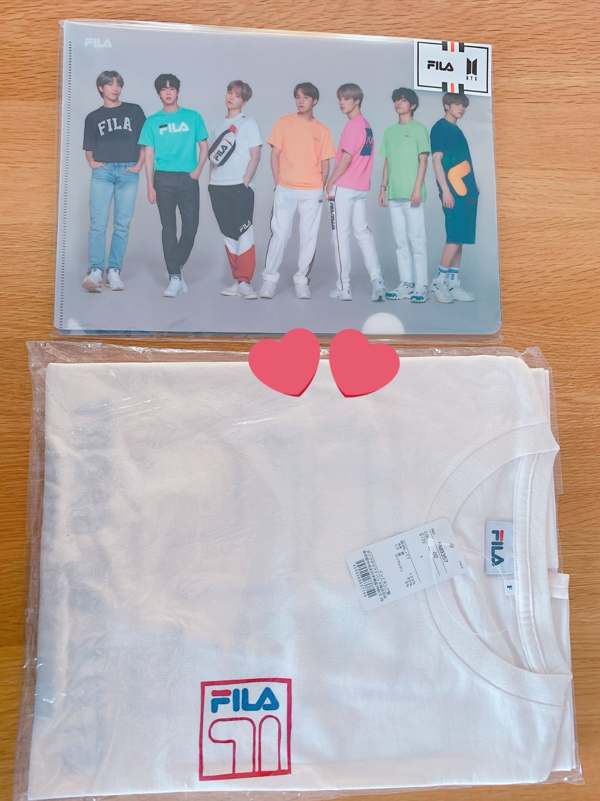 BTS　FILA　Ｔシャツ クリアファイル